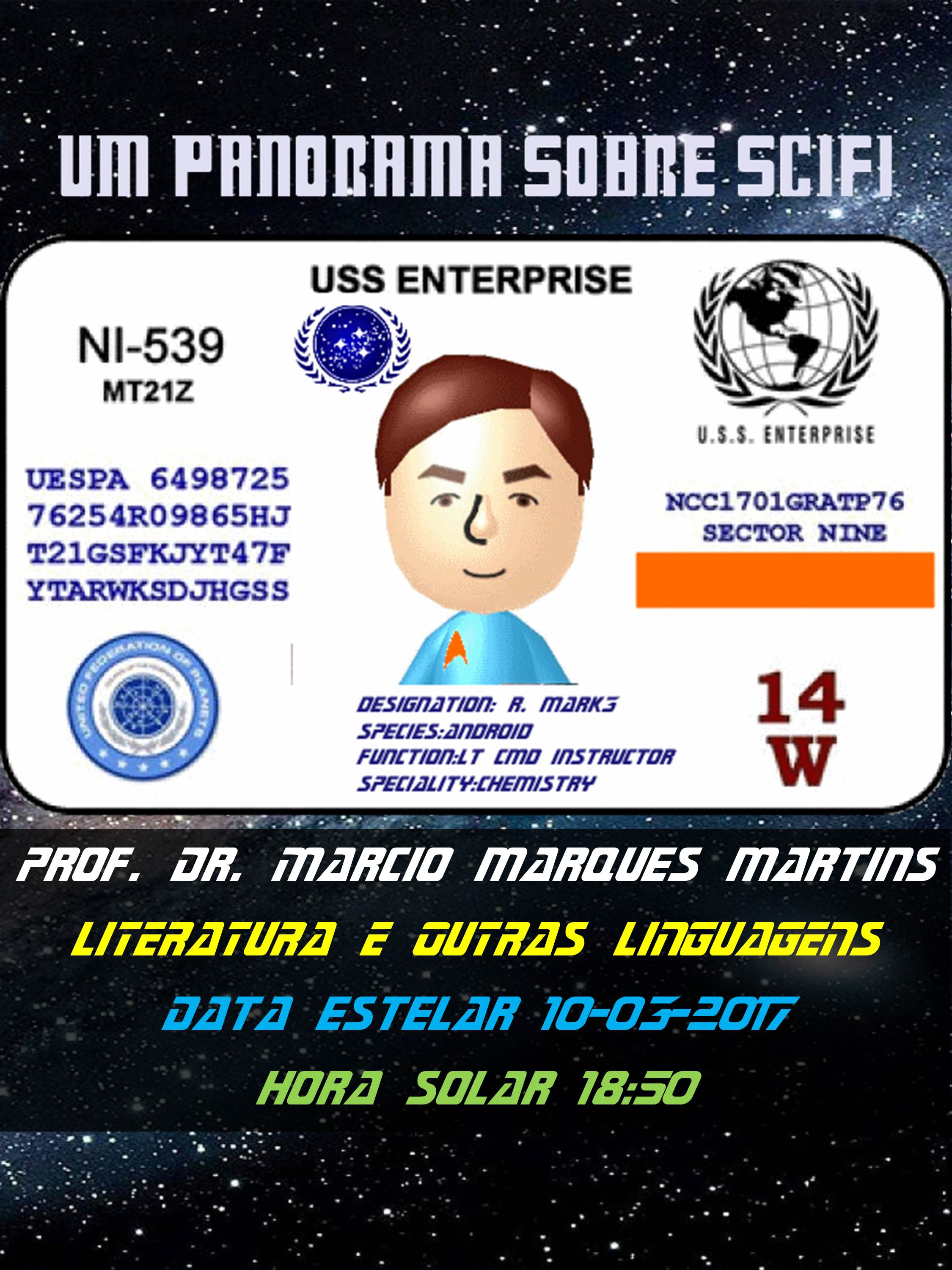palestra ficção científica disciplina Letras